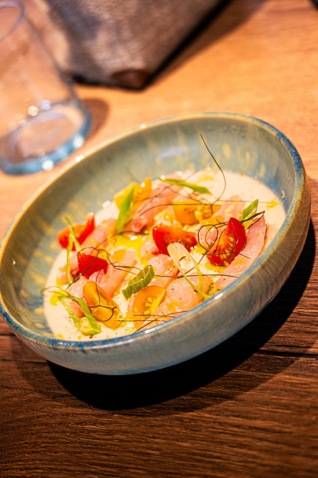 Assiette de pâtes dressée au restaurant